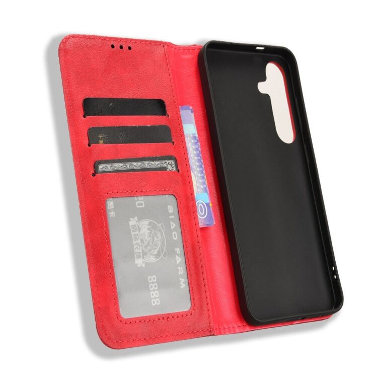 Чехол Deexe Retro Style для Samsung Galaxy S24 FE (S721) - Red: фото 4 из 7