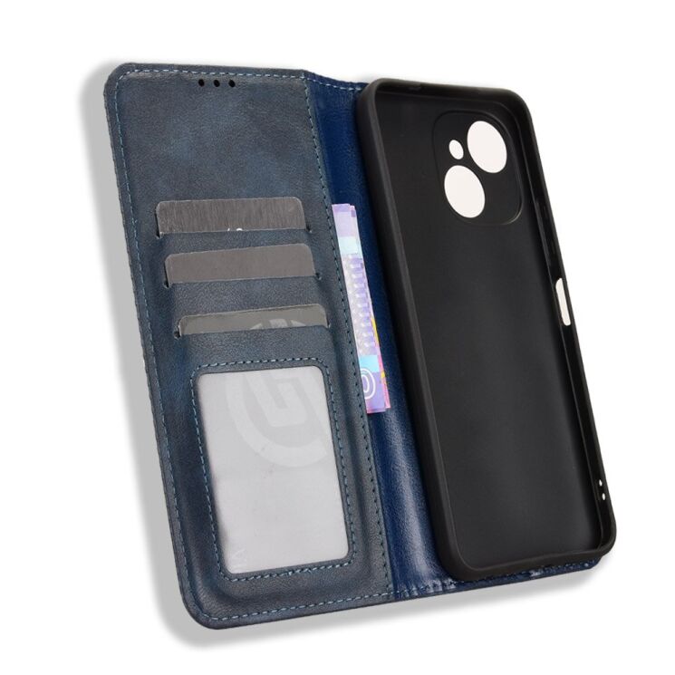 Чехол-книжка Deexe Retro Style для TECNO Spark 40C - Blue: фото 5 из 18