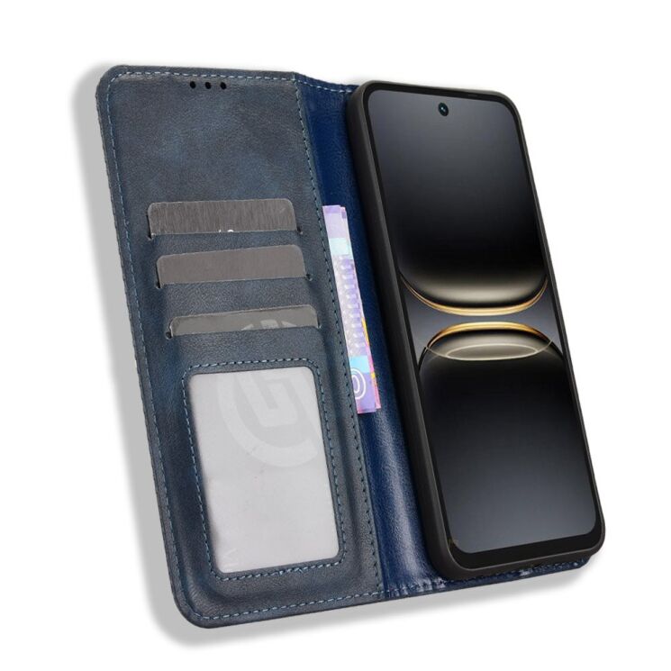 Чехол-книжка Deexe Retro Style для TECNO Spark 40C - Blue: фото 6 из 18