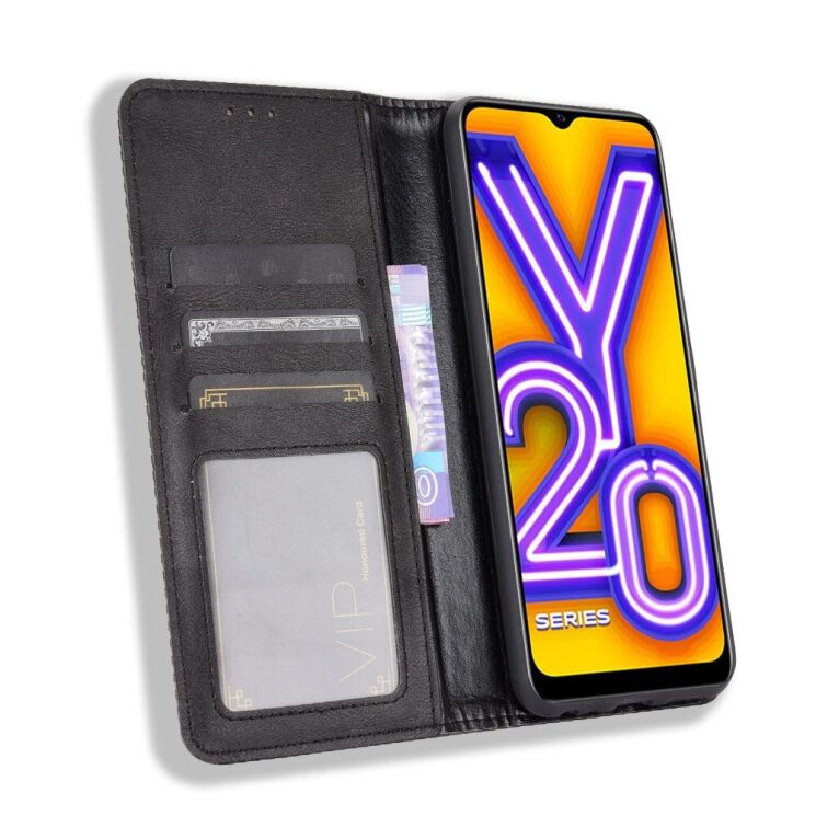 Чохол Deexe Retro Style для VIVO Y20 (V2027) / Y12s - Black: фото 5 з 15