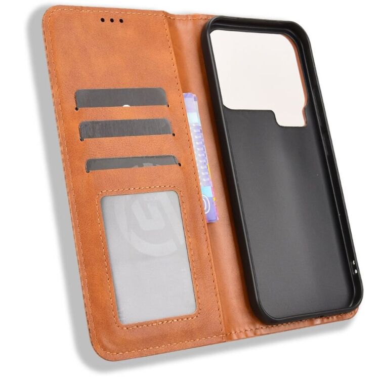 Чехол-книжка Deexe Retro Style для Xiaomi 17 Pro - Brown (390712Z) Чехол-книжка Deexe Retro Style для Xiaomi 17 Pro - Brown: фото 5 из 19