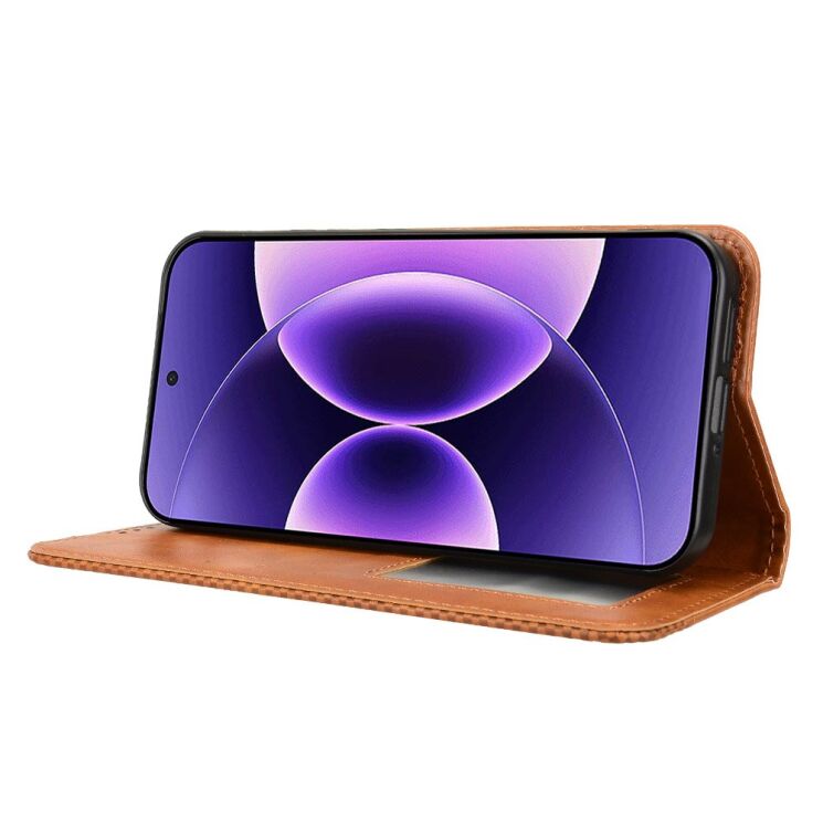 Чехол-книжка Deexe Retro Style для Xiaomi 17 Pro - Brown (390712Z) Чехол-книжка Deexe Retro Style для Xiaomi 17 Pro - Brown: фото 7 из 19