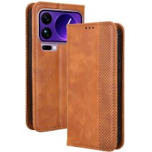 Чехол-книжка Deexe Retro Style для Xiaomi 17 Pro - Brown: фото 1 из 19