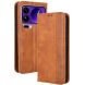 Чехол-книжка Deexe Retro Style для Xiaomi 17 Pro - Brown (390712Z). Фото 1 из 19