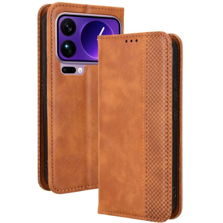 Чехол-книжка Deexe Retro Style для Xiaomi 17 Pro - Brown (390712Z) Чехол-книжка Deexe Retro Style для Xiaomi 17 Pro - Brown: фото 1 из 19
