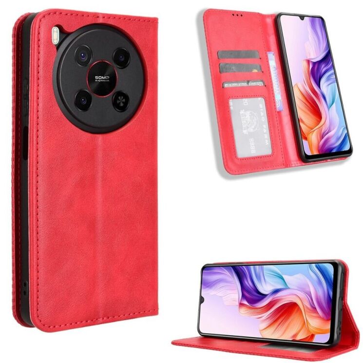 Чехол Deexe Retro Style для ZTE Nubia V70 Max - Red: фото 2 из 18