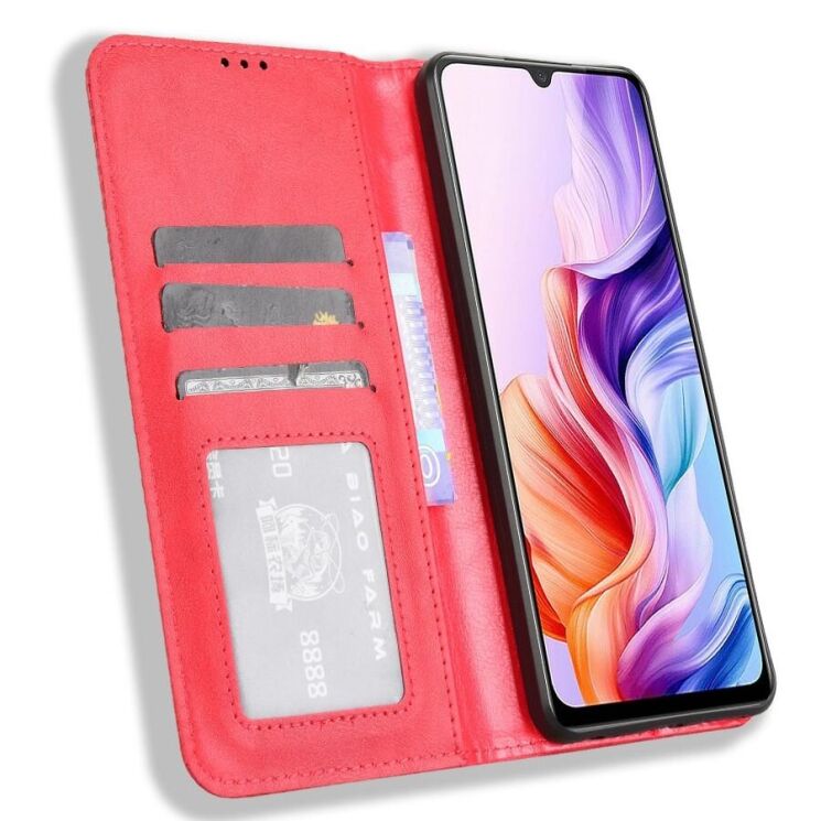 Чехол Deexe Retro Style для ZTE Nubia V70 Max - Red: фото 4 из 18