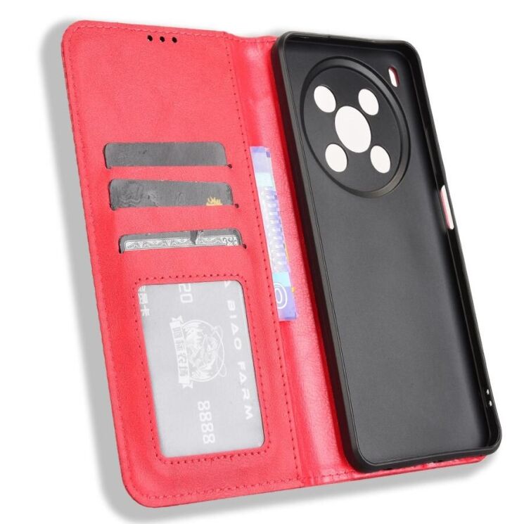 Чехол Deexe Retro Style для ZTE Nubia V70 Max - Red: фото 5 из 18