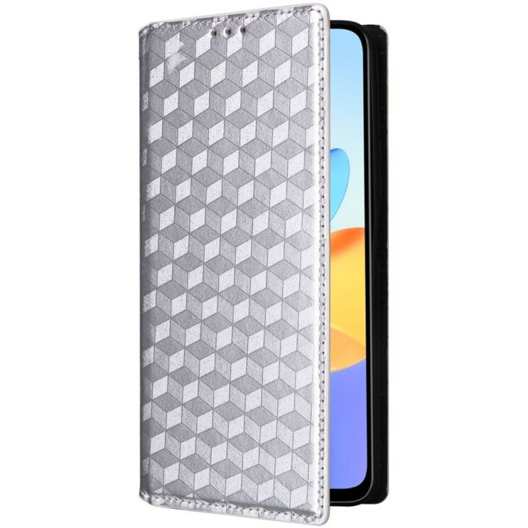 Чехол Deexe Rhombus Book для Honor X7b - Silver: фото 6 из 7