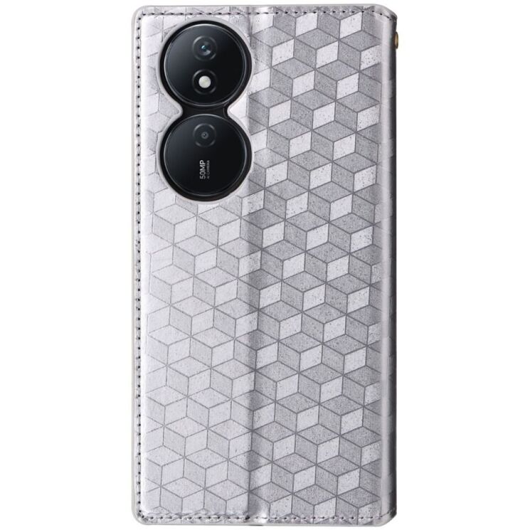 Чехол Deexe Rhombus Book для Honor X7b - Silver: фото 5 из 7
