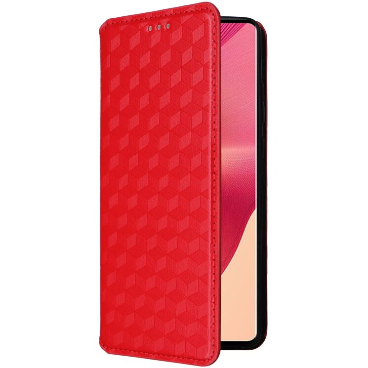 Чохол Deexe Rhombus Book для Motorola Edge 50 Fusion - Red: фото 8 з 9