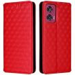 Чохол Deexe Rhombus Book для Motorola Edge 50 Fusion - Red (354256R)