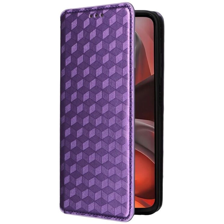 Чехол Deexe Rhombus Book для Motorola Moto G15 / G15 Power - Purple: фото 6 из 10