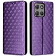 Чехол Deexe Rhombus Book для Motorola Moto G15 / G15 Power - Purple (372611V)