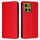 Чохол Deexe Rhombus Book для Motorola Moto G86 - Red (383318R). Фото 1 з 10