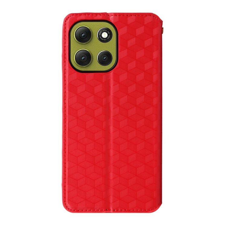 Чохол Deexe Rhombus Book для Motorola Moto G86 - Red: фото 8 з 10