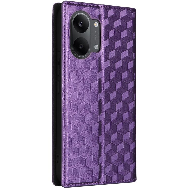 Чохол Deexe Rhombus Book для Xiaomi Poco X8 Pro Max - Purple: фото 7 з 9