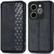 Чехол Deexe Rhombus Wallet для Infinix Hot 40i - Black (345022B). Фото 1 из 6