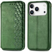 Чохол Deexe Rhombus Wallet для iPhone 18 Pro Max / 17 Pro Max - Green: фото 1 з 6