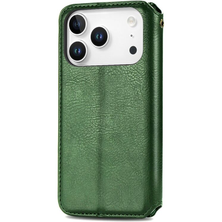 Чохол Deexe Rhombus Wallet для iPhone 18 Pro Max / 17 Pro Max - Green (423828G) Чохол Deexe Rhombus Wallet для iPhone 18 Pro Max / 17 Pro Max - Green: фото 5 з 6
