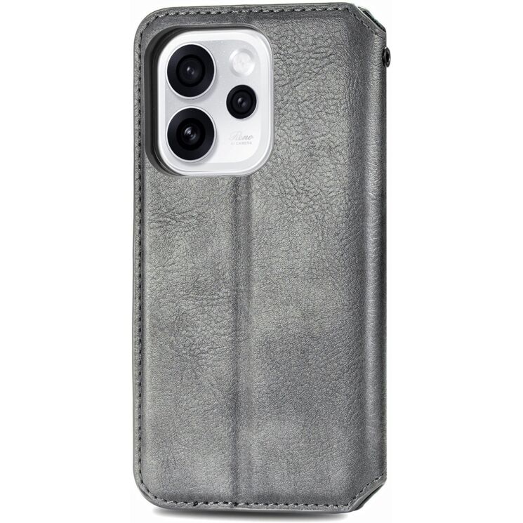 Чехол Deexe Rhombus Wallet для OPPO Reno 15 Pro - Grey: фото 5 из 8