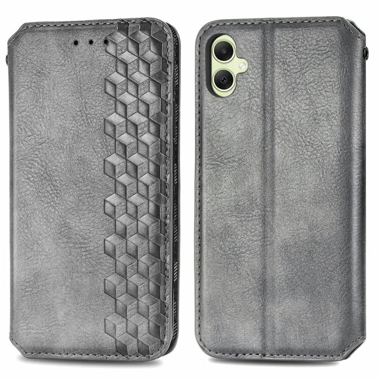 Чехол Deexe Rhombus Wallet для Samsung Galaxy A06 (A065) - Grey: фото 1 из 6