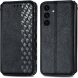 Чехол Deexe Rhombus Wallet для Samsung Galaxy S26 FE - Black (412727B). Фото 1 из 6