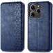 Чехол Deexe Rhombus Wallet для TECNO Spark 20 Pro - Blue (345422L). Фото 1 из 6