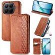 Чехол Deexe Rhombus Wallet для Xiaomi 17T Pro - Brown (422319Z)