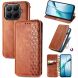 Чохол Deexe Rhombus Wallet для Xiaomi 17T Pro - Brown (422319Z). Фото 1 з 8