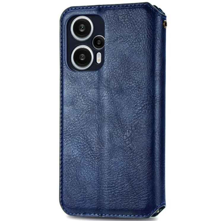 Чехол Deexe Rhombus Wallet для Xiaomi Poco F5 / Redmi Note 12 Turbo - Blue: фото 5 из 6