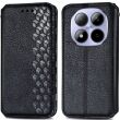 Чохол Deexe Rhombus Wallet для Xiaomi Redmi Note 15 Pro 5G - Black (405064B)