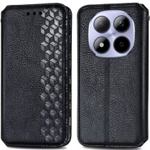 Чохол Deexe Rhombus Wallet для Xiaomi Redmi Note 15 Pro 5G - Black: фото 1 з 11