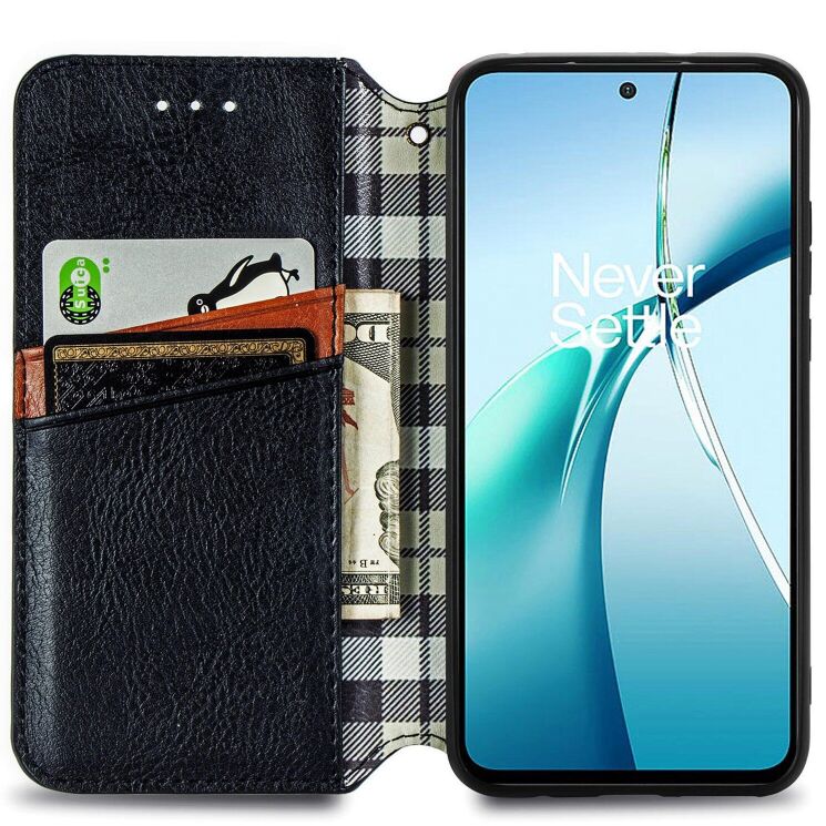 Чохол Deexe Rhombus Wallet для Xiaomi Redmi Note 15 Pro 5G - Black: фото 2 з 11