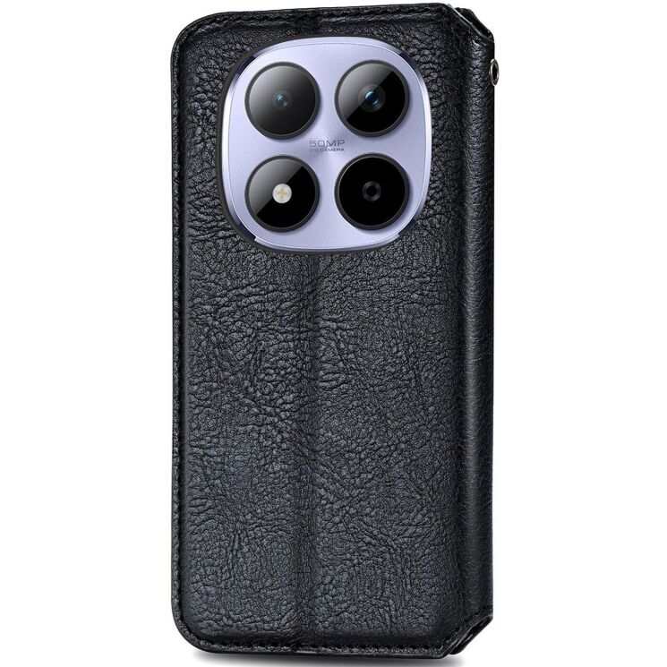 Чохол Deexe Rhombus Wallet для Xiaomi Redmi Note 15 Pro 5G - Black: фото 6 з 11