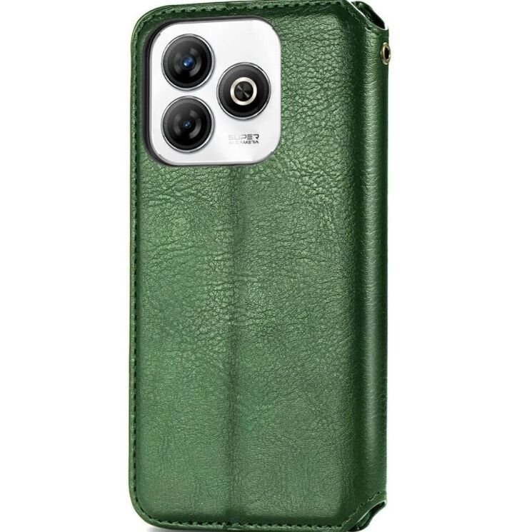 Чохол Deexe Rhombus Wallet для ZTE Blade A75 - Green: фото 5 з 9