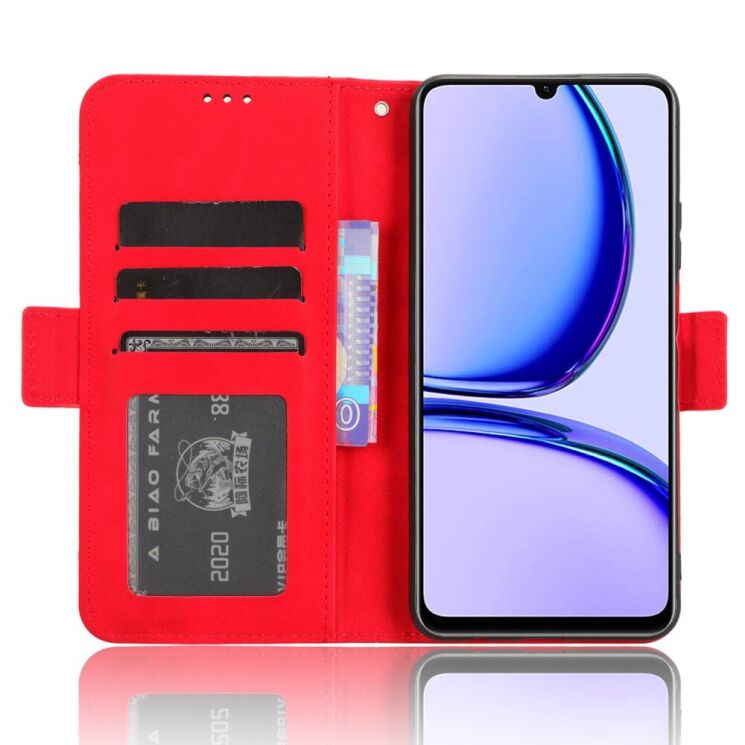 Чехол Deexe Wallet Stand для Realme C53 / C51 / Note 50 - Red: фото 3 из 7