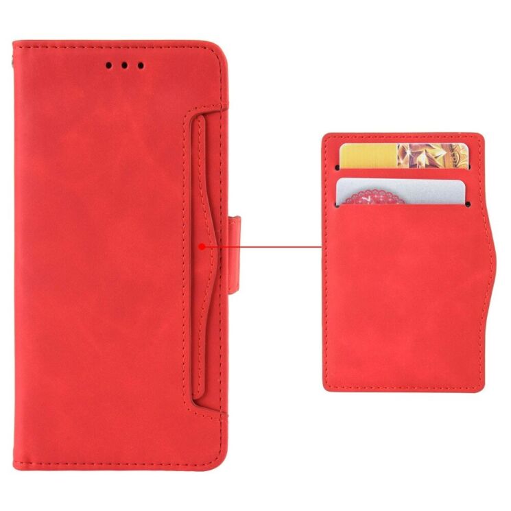 Чехол Deexe Wallet Stand для Realme GT 7 Pro - Red: фото 6 из 7