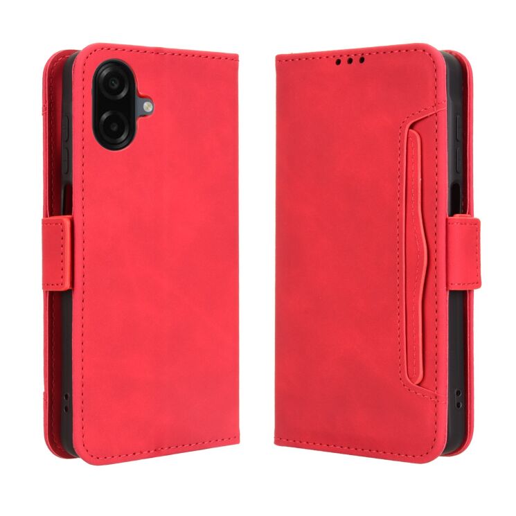 Чохол Deexe Wallet Stand для Samsung Galaxy A07 (A075) - Red: фото 1 з 15