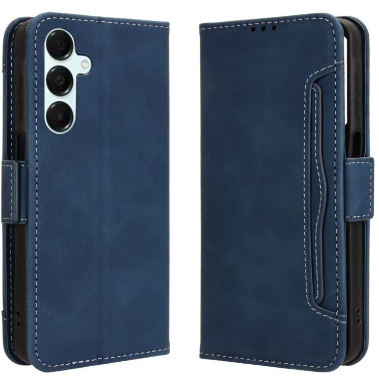 Чохол Deexe Wallet Stand для Samsung Galaxy A16 (A165) / Galaxy A26 (A266) / Galaxy A17 (A176) - Blue: фото 1 з 15