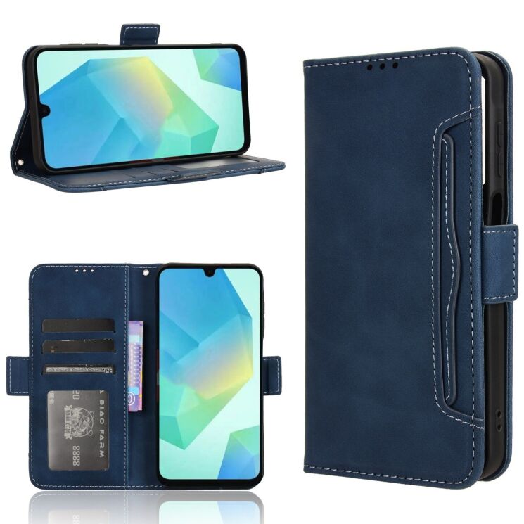 Чохол Deexe Wallet Stand для Samsung Galaxy A16 (A165) / Galaxy A26 (A266) / Galaxy A17 (A176) - Blue: фото 8 з 15
