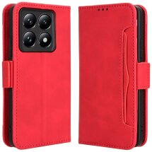 Чехол Deexe Wallet Stand для Xiaomi 14T - Red: фото 1 из 7