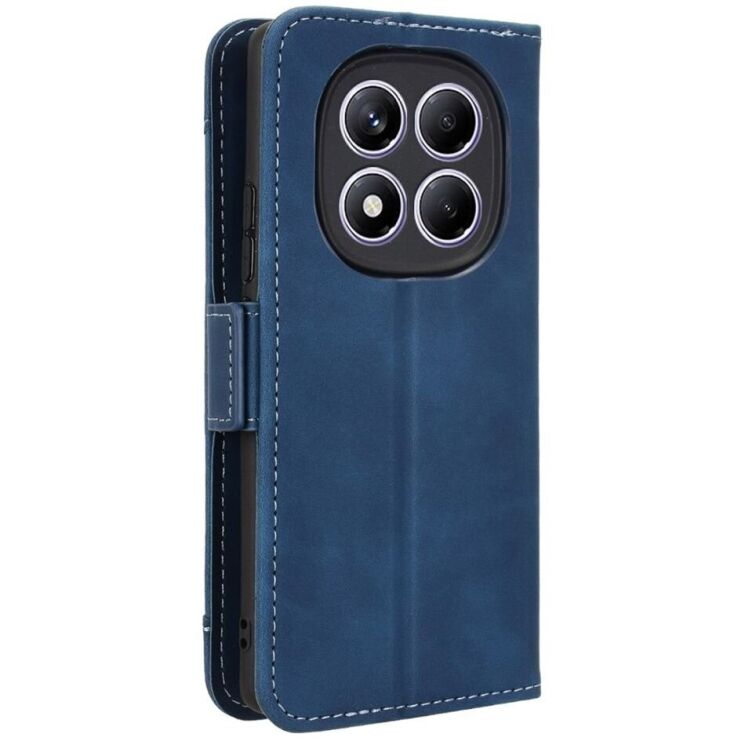 Чехол Deexe Wallet Stand для Xiaomi Redmi Note 14 Pro - Blue: фото 7 из 7