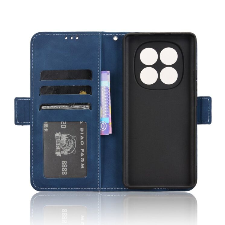 Чехол Deexe Wallet Stand для Xiaomi Redmi Note 14 Pro - Blue: фото 5 из 7