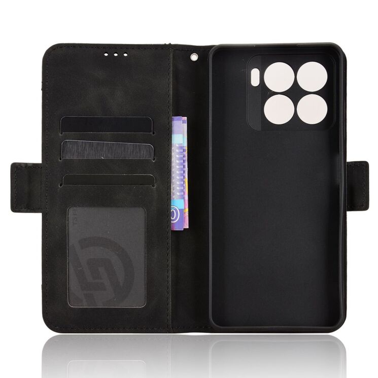 Чехол-книжка с кармашками Deexe Wallet Stand для ZTE Blade A56 - Black: фото 4 из 15