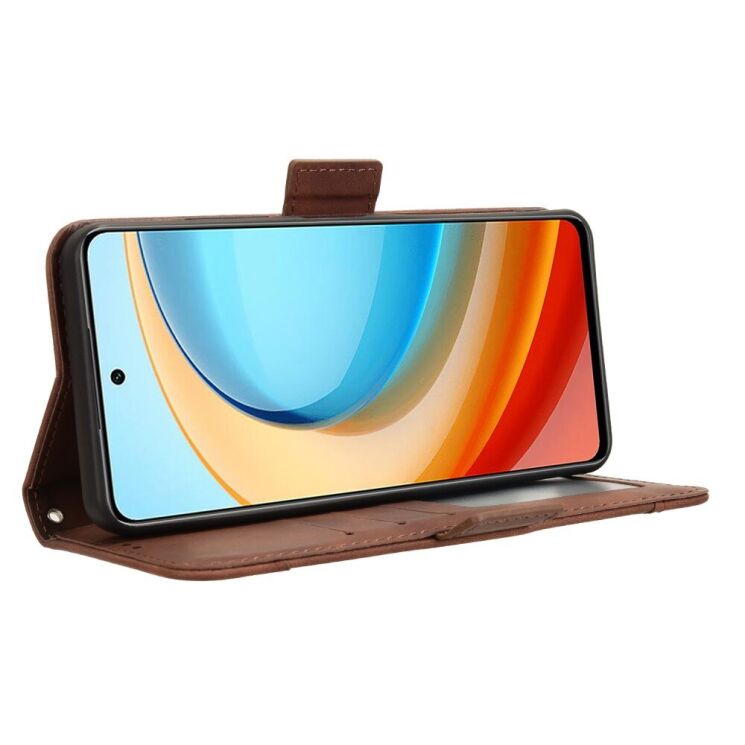 Чехол-книжка с кармашками Deexe Wallet Stand для ZTE Nubia Focus - Brown: фото 4 из 7
