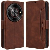 Чехол-книжка с кармашками Deexe Wallet Stand для ZTE Nubia Focus - Brown: фото 1 из 7