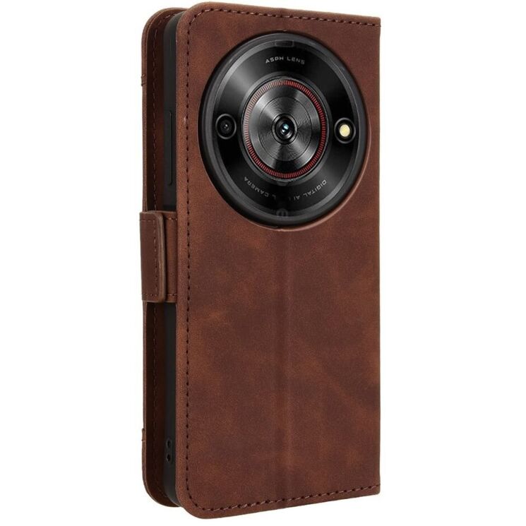 Чехол-книжка с кармашками Deexe Wallet Stand для ZTE Nubia Focus - Brown: фото 7 из 7