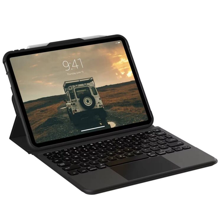 Чехол-клавиатура URBAN ARMOR GEAR Rugged Bluetooth Keyboard with Trackpad для iPad 10.9 (2022) / iPad 11 (2025) 124020114031 - Black: фото 4 из 12