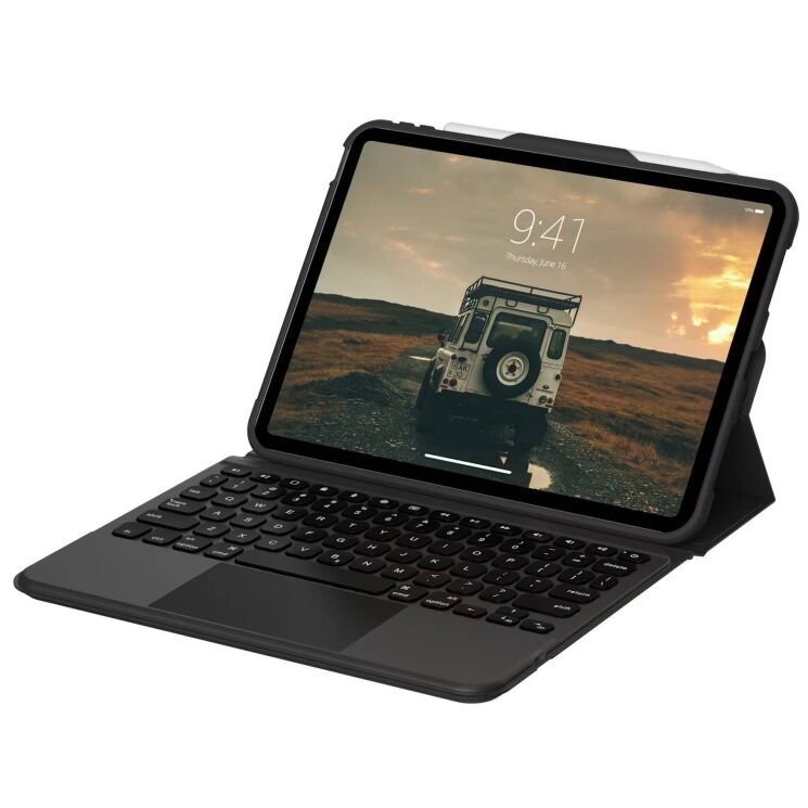 Чехол-клавиатура URBAN ARMOR GEAR Rugged Bluetooth Keyboard with Trackpad для iPad 10.9 (2022) / iPad 11 (2025) 124020114031 - Black: фото 5 из 12